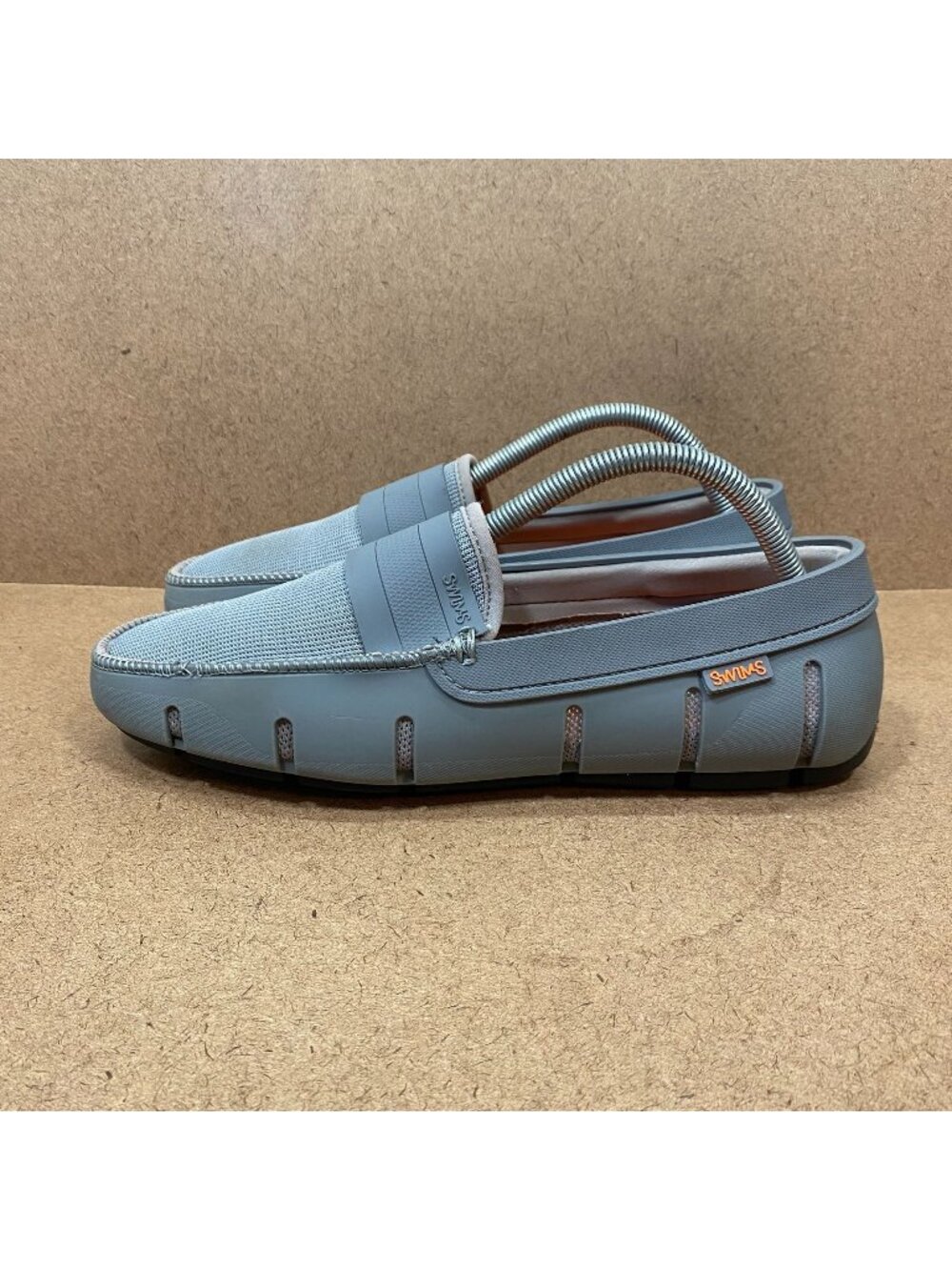 Swims Mens Stride Singel Band Keeper Loafers Gray Size 9 Rubber Light Slip-On